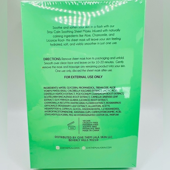 Stay Calm Soothing Sheet Masks by Give Them Lala Skin - Picture 2 of 7